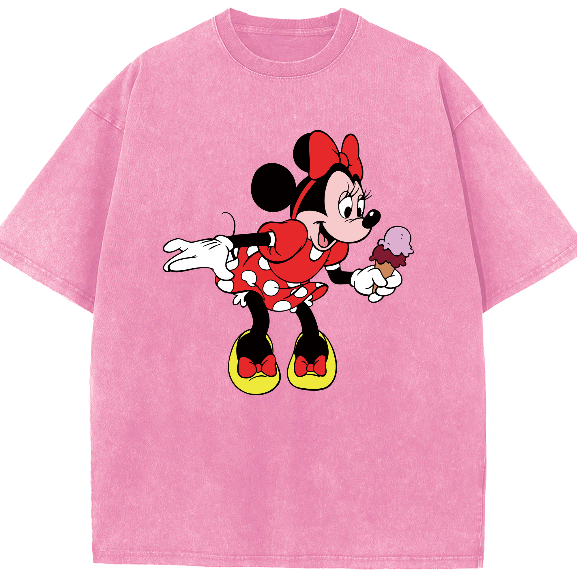 （画像用） ミッキーマウス Mickey Mouse 綿100% ヴィンテージ風 半袖Tシャツ（フロントプリント）